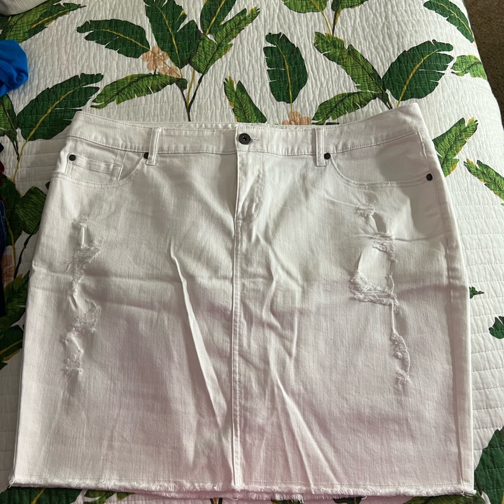 Torrid White Mini Pencil Skirt for Casual Work
